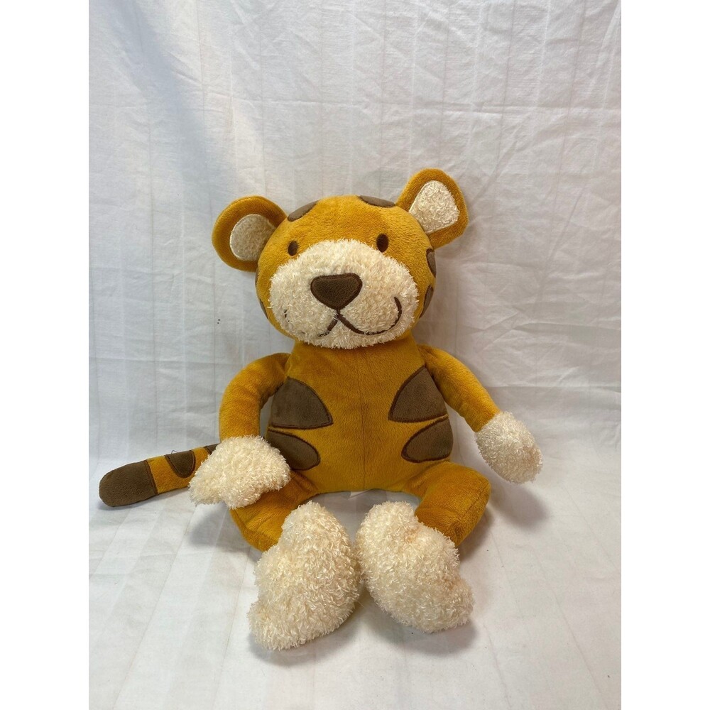 Nojo Baby Orange Tiger Tate Cub Cat Plush 15” sitting, Stuffed Toy Lovey